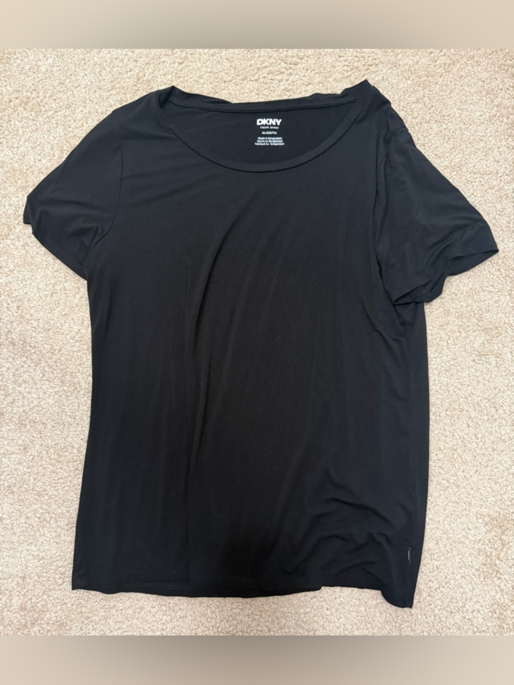 DKNY liquid jersey black comfy t shirt